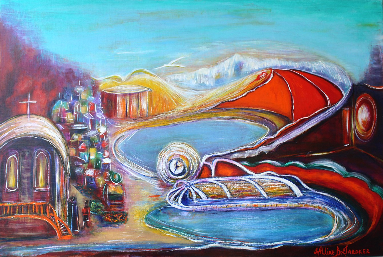 Mountain time fragrance _1.3mb. 24 1_8x36 1_8_ Acrylic on linen_2020 jpg