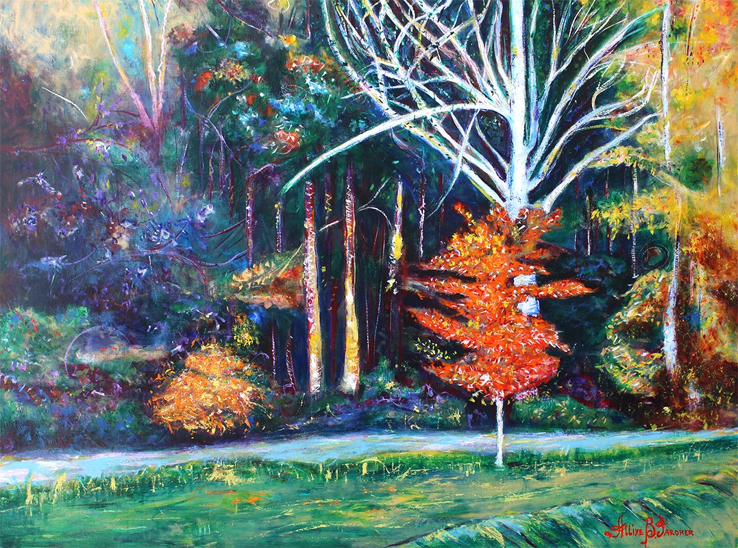 Upstate NY trip._Mystic forest. 1.3mb. 30 1_4 x40 1_4_Acrylic on linen _2020 jpg